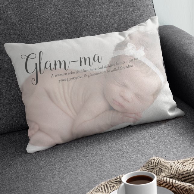 Fun Grandma Photo Lumbar Cushion (Creator Uploaded)