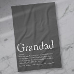 Fun Grandpa Grandad Papa Definition Quote Tea Towel<br><div class="desc">Personalise for your special grandpa, grandad, grandfather, papa or pops to create a unique gift for Farther's day, birthdays, Christmas or any day you want to show how much he means to you. A perfect way to show him how amazing he is every day. You can even customise the background...</div>