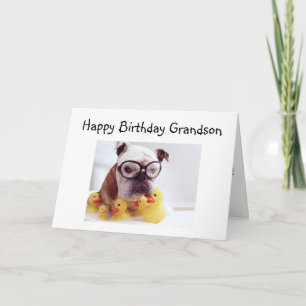 FUN GRANDSON BIRTHDAY CARD