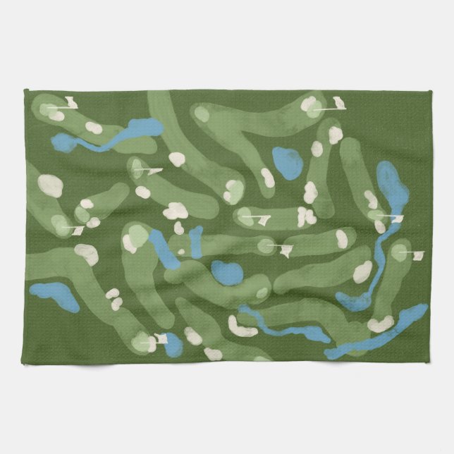 Fun graphic golf course towel (Horizontal)