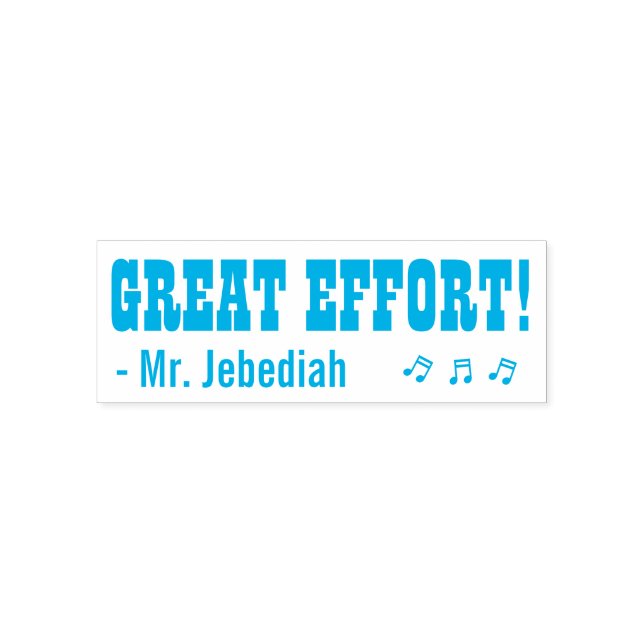 Fun "GREAT EFFORT!" Acknowledgement Rubber Stamp (Design)