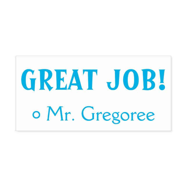 Fun "GREAT JOB!" Educator Rubber Stamp (Design)