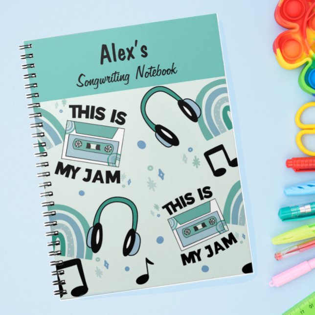 Fun Green Boys Songwriting Notebook (Creator Uploaded)