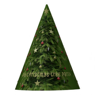 Fun Green Christmas Tree Paper Party Hat