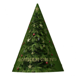 Fun Green Christmas Tree Paper Party Hat