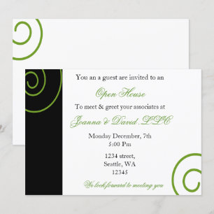 Fun Green Corporate party Invitation