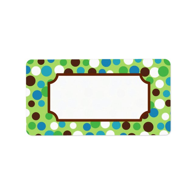 Fun Green Dots Labels (Front)
