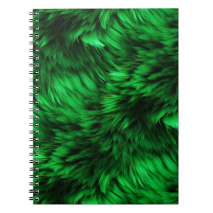 Fun Green faux monster fur texture Notebook