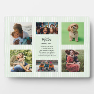 Fun Green Mother Definition 6 Photo Plaque