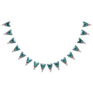 Fun Green Red Merry Christmas Xmas Happy Holidays Bunting