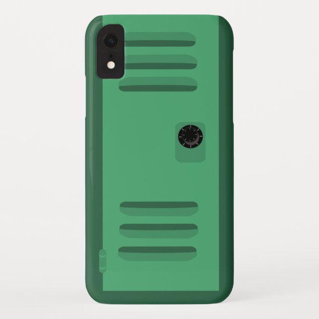 Fun Green School Locker Custom Cartoon Case-Mate iPhone Case (Back)