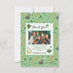 Fun Green St Patricks Irish Thank You Card