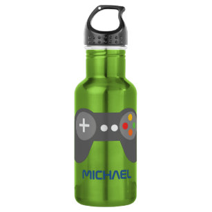 Fun Green Video Game Controller Personalised 532 Ml Water Bottle
