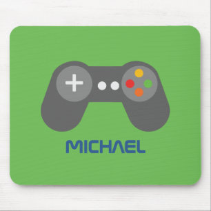 Fun Green Video Gamer Mouse Mat