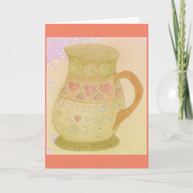 Fun Greeting Card Love Jug & World Round/Flat Joke (Front)
