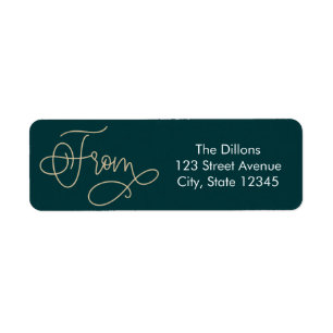 Fun Greeting EDITABLE COLOR Holiday Address Label