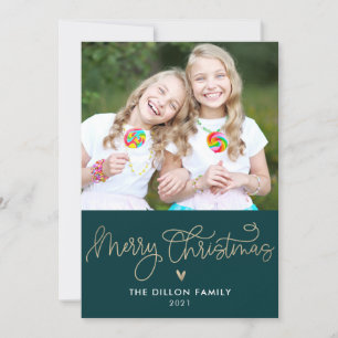Fun Greeting EDITABLE COLOR Holiday Photo Card