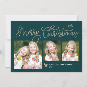 Fun Greeting EDITABLE COLOR Holiday Photo Card