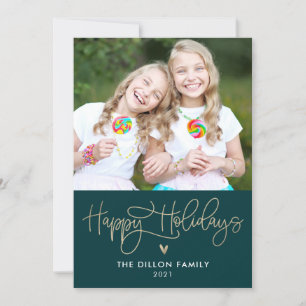 Fun Greeting EDITABLE COLOR Holiday Photo Card