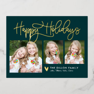 Fun Greeting Editable Colour Christmas Postcard
