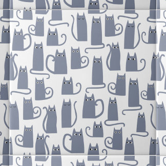 Fun Grey Cat Tile