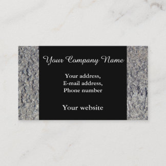 Fun grey faux rough concrete business card