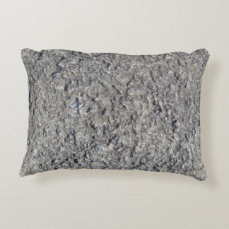 Fun grey faux rough concrete decorative cushion