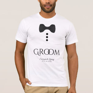 Fun Groom Black Tie Wedding T-shirt