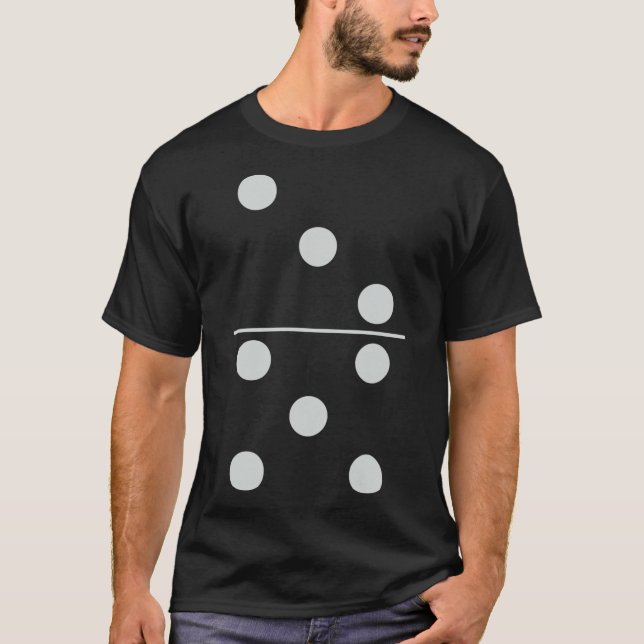 Fun Group Matching Halloween Costume Domino Domino T-Shirt (Front)