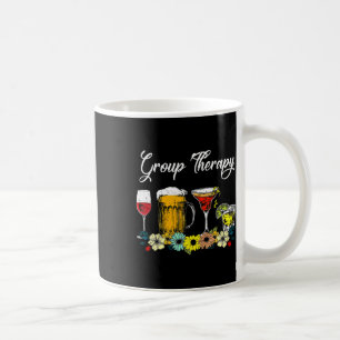 Fun Group Therapy Floral Drink Gles Mental Health  Coffee Mug