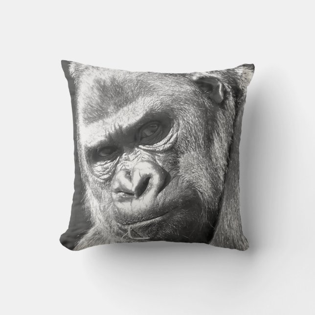 FUN GRUMPY GORILLA CUSHION (Front)