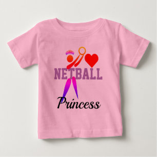 Fun GS Player clip Art Netball Princess Baby T-Shirt