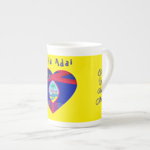 Fun Guam Coffee Time  Bone China Mug