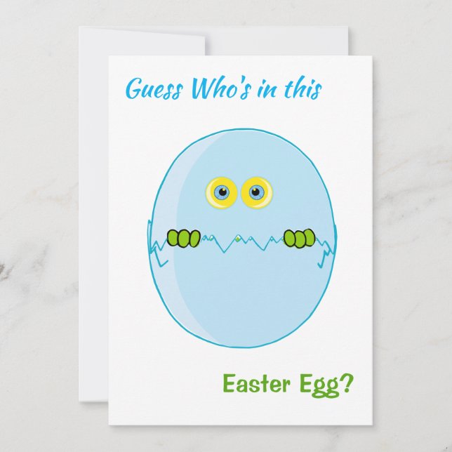 Fun Guess Who's in this Easter Egg Alien Holiday Card (Front)