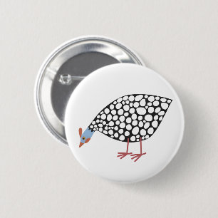Fun Guinea Hen 6 Cm Round Badge