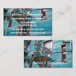Fun Gutters, Downspouts Eavestroughing Business Card