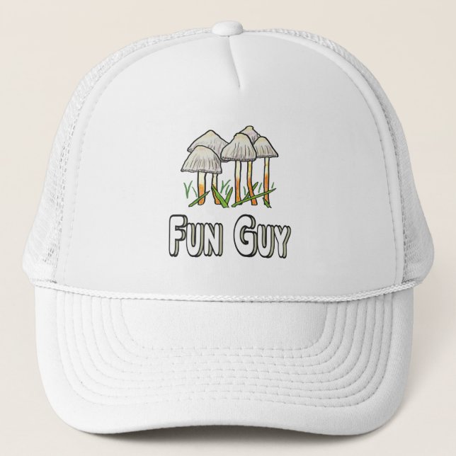 Fun Guy Funny Mushroom Pun Trucker Hat (Front)