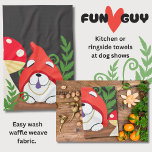 FUN GUY the chow gnome kitchen dog show towels<br><div class="desc">Stickers for all occasions-------Fun ❤ Guy the Chow Gnome was legendary in the Pacific Northwest for his love of merriment and adventure. His very name was a testament to his jovial nature. He chose to live amongst the towering trees, mossy rocks, and the enchanting world of mushrooms that carpeted the...</div>