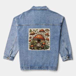 Fun Guy's Anatomy 101 Mycology Mushroom Denim Jacket