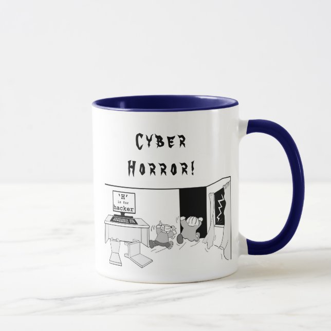 Fun 'H' is for Hacker 'Cyber Horror' Mug (Right)