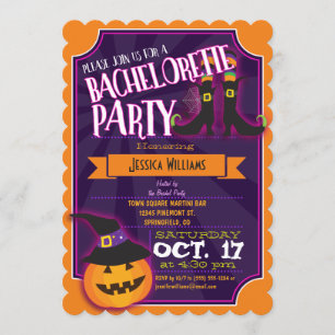 Fun Halloween Bachelorette Party Invitation