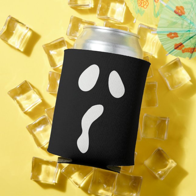 Fun Halloween boo face ghost scary Party Can Cooler (In Situ Summer)