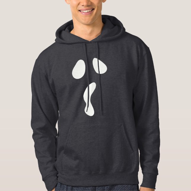 Fun Halloween boo face ghost scary Party Hoodie (Front)