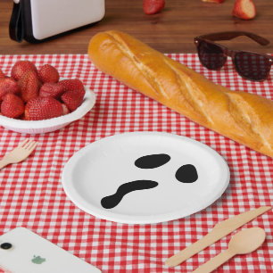 Fun Halloween boo face ghost scary Party Paper Plate
