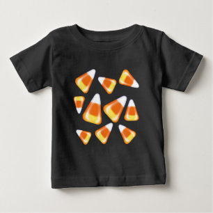 Fun Halloween candy pattern fun candy corn treats Baby T-Shirt