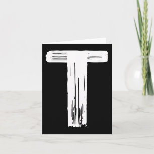 Fun Halloween Carnival Costume Letter T Green Vint Card
