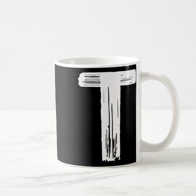 Fun Halloween Carnival Costume Letter T Green Vint Coffee Mug (Right)