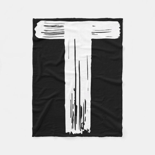 Fun Halloween Carnival Costume Letter T Green Vint Fleece Blanket (Front)