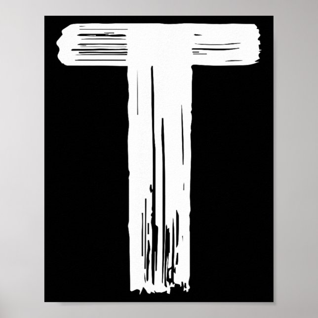 Fun Halloween Carnival Costume Letter T Green Vint Poster (Front)