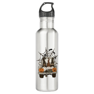 Fun Halloween Designs Halloween Gnomes on a 710 Ml Water Bottle